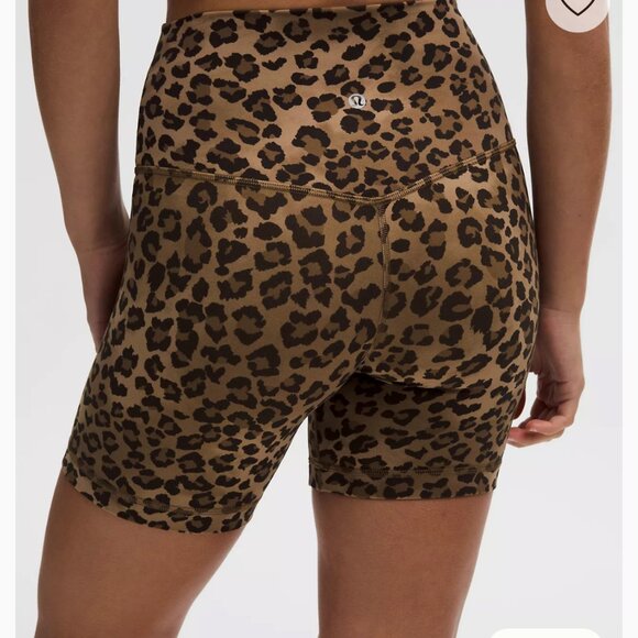 Lululemon NWT lululemon Align No Lin High-Rise Short 6" size 8 True Leopard Mult - Picture 9 of 11